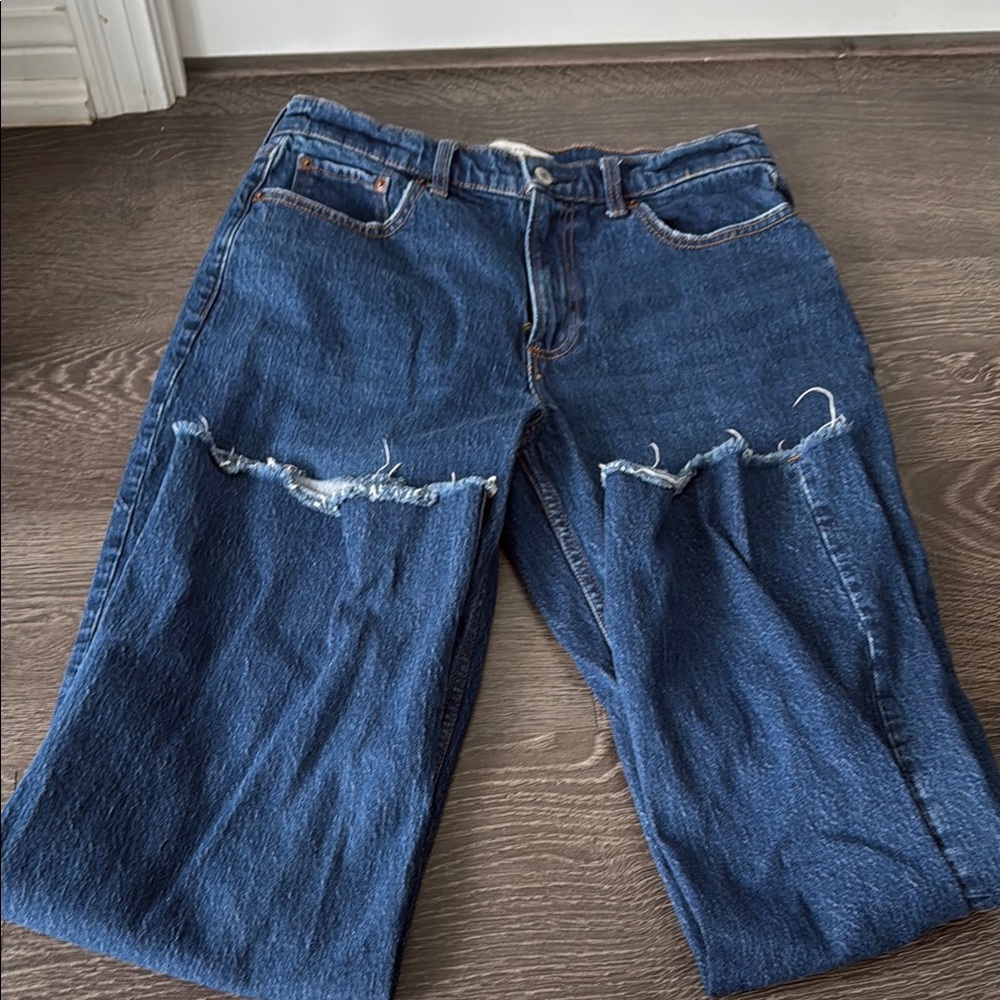 Abercrombie & Fitch Blue Straight Leg Jeans
